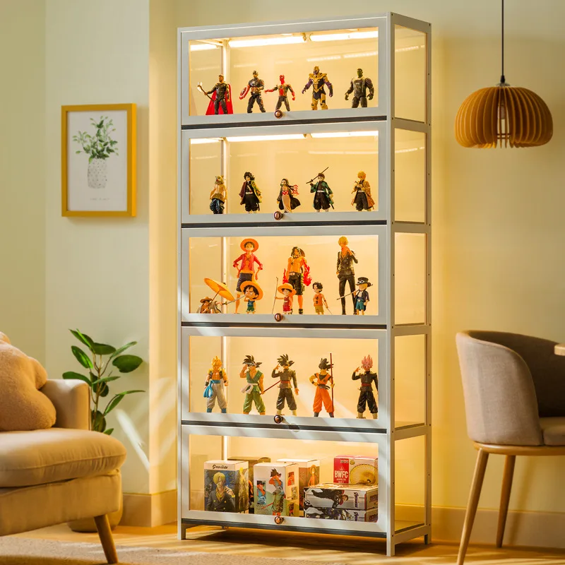 

Figure display cabinet Floor-to-ceiling simple modern living room Layered shelves Household lockers Blind box display cabinet