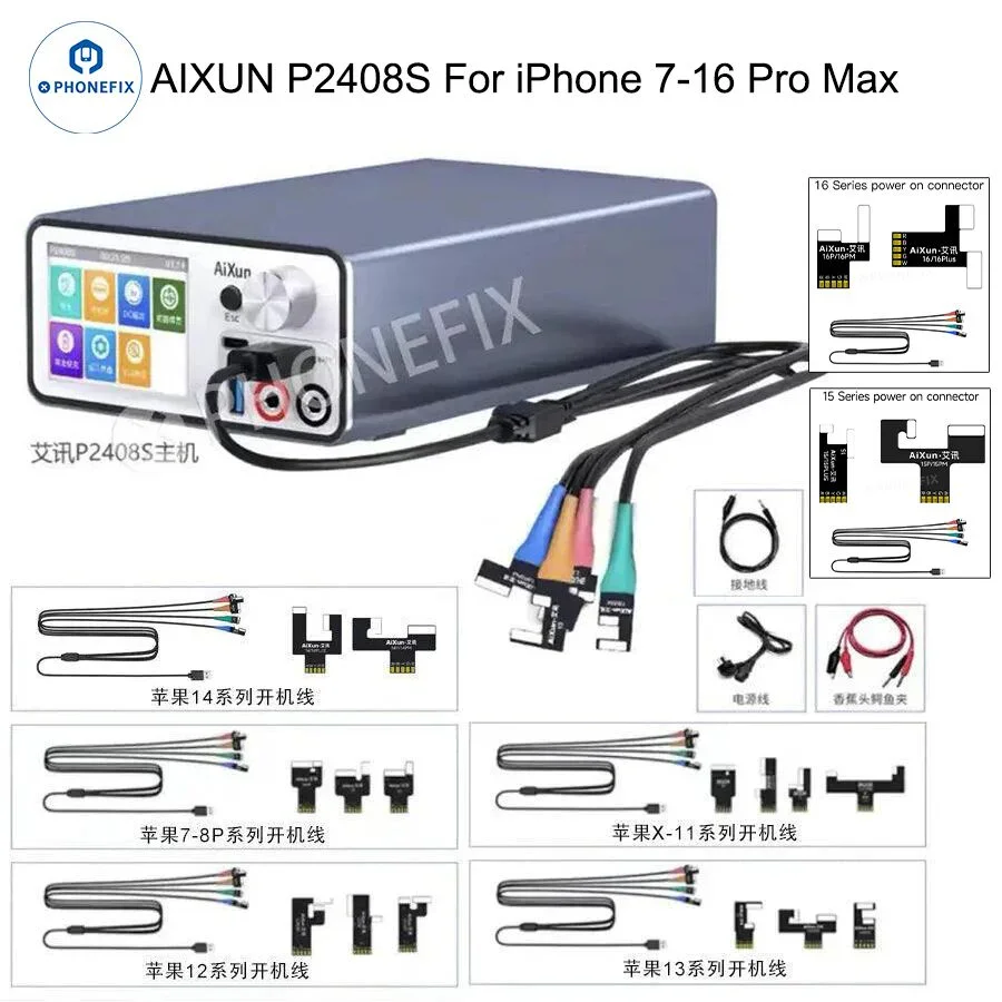 AIXUN P2408S P3208 Intelligent Regulated Power Supply Voltage Ammeter Regulator for iPhone 7-14PM Android Short Circuit Tester