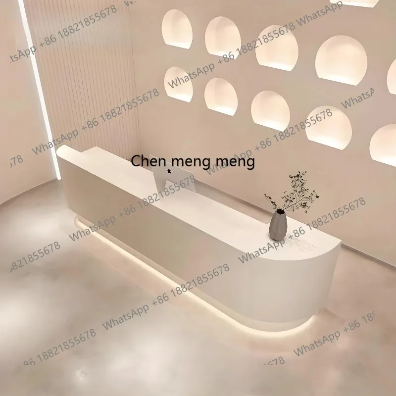 X طاولة بار مطلية بسيطة وحديثة، صفحة خروج لصالونات التجميل ومكتب الاستقبال #1