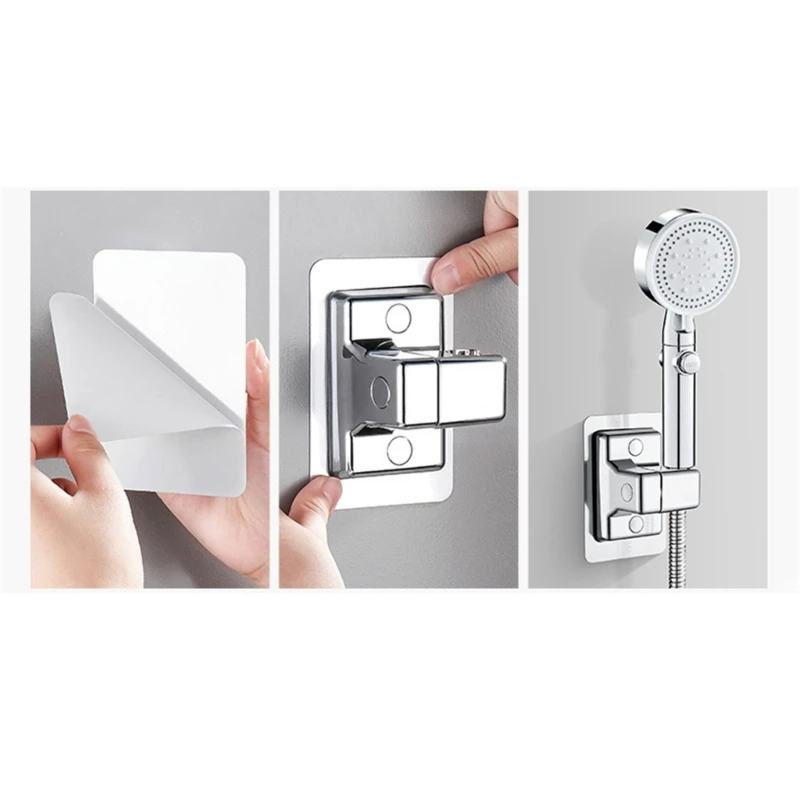 Wall Mounted Shower Rack Self-adhesive Holder-Handheld Bracket Bathroom Support Dropship
