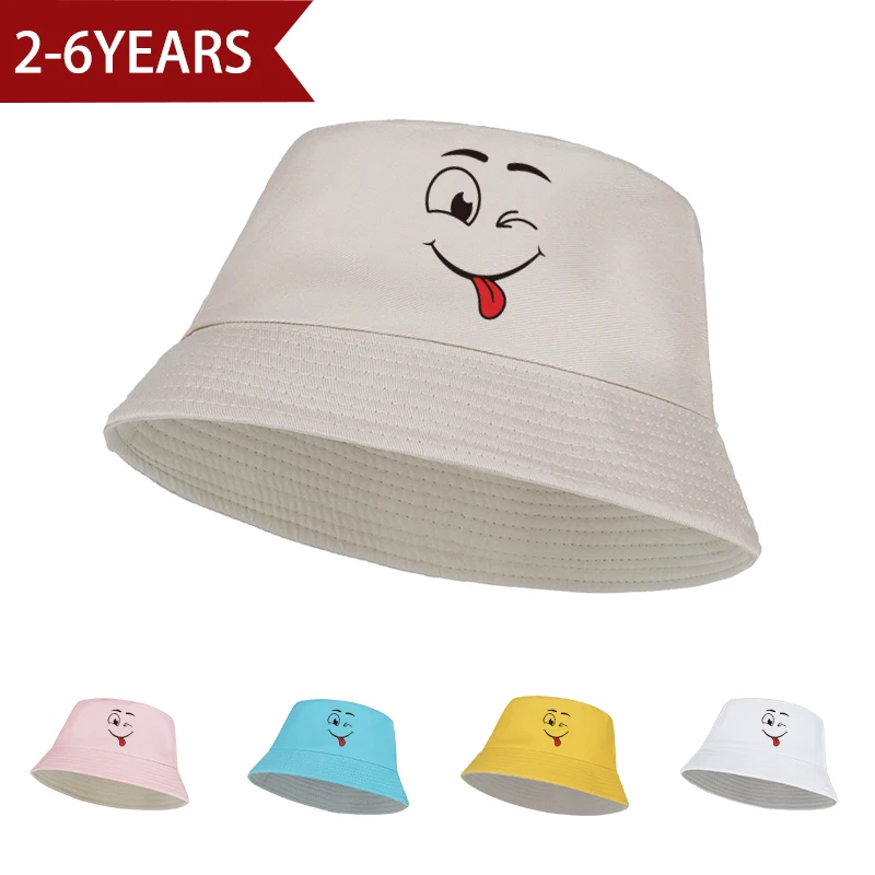 Funny-faced Fisherman's Hat for Children Ages 2–6: Breathable, Casual Sun Hat Perfect for Kids' Daily Outings and Playtime