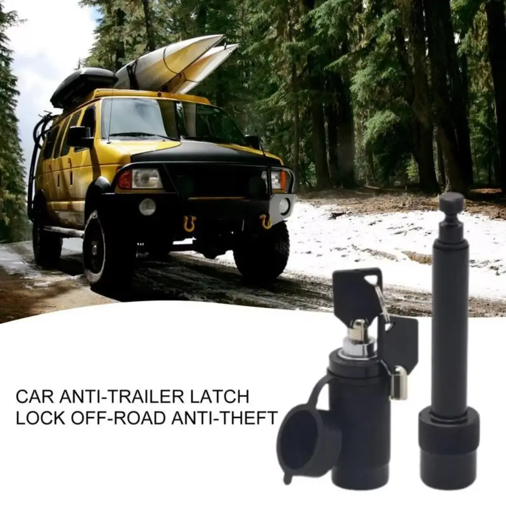 Metal Anti-Theft Lock Corrosion Resistant Black Trailer Parts Universal Fit Dust Resistant Anti-theft Trailer Hook Caravans
