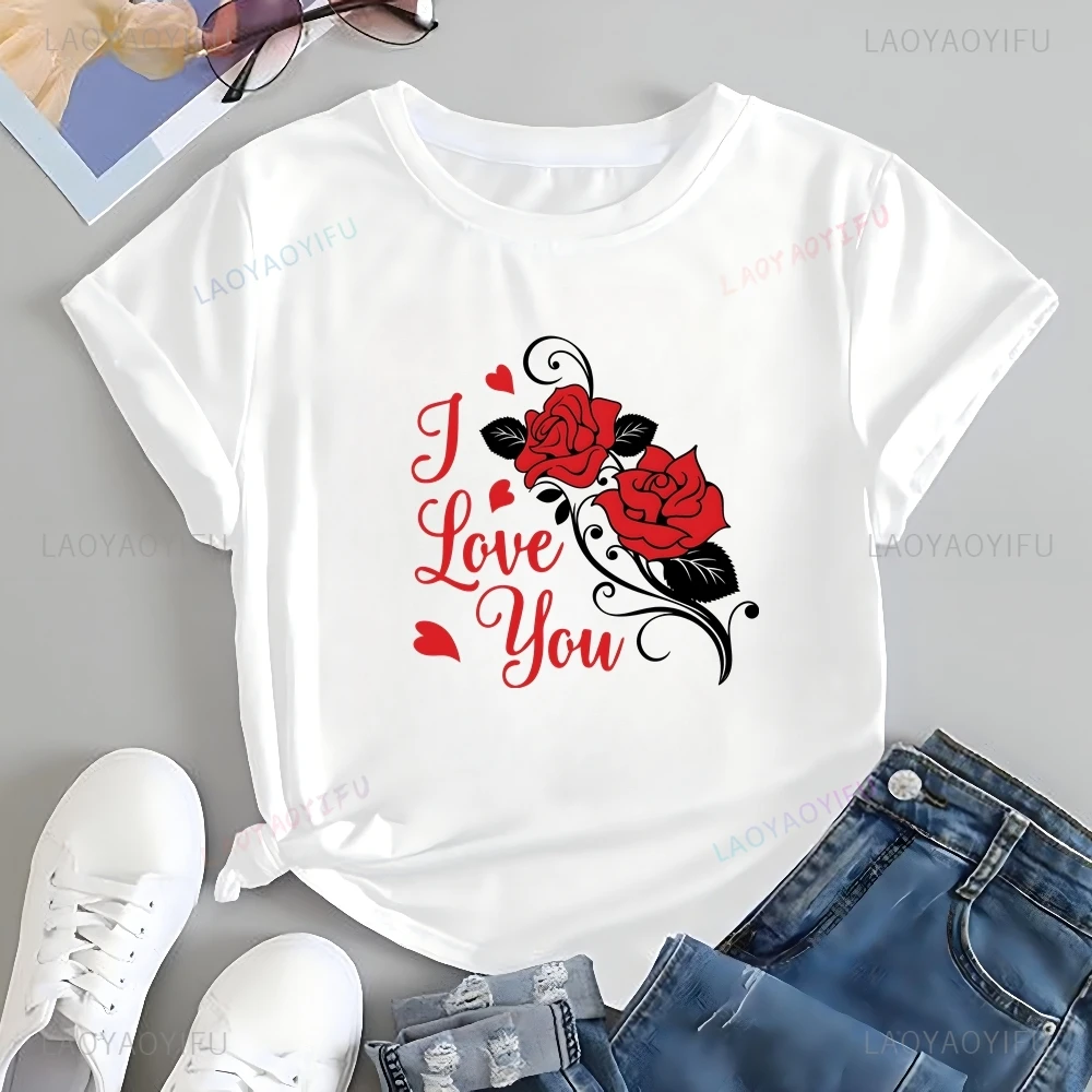 Roses Are Red Inside Im Dead, Delicate Fashion Women's Shirt, Everyday Casual Street Wear, Spring/summer Short-sleeved T-shirt