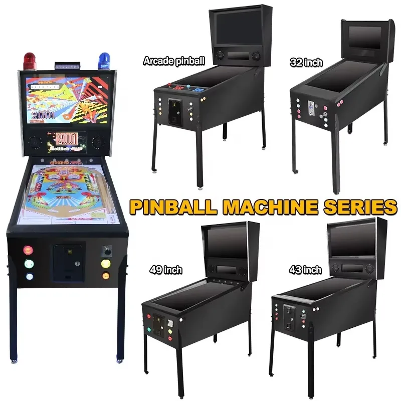 2026 Hot Sale Full Force Feedback Virtual Pinball Machine with Flashing Lights Nudging Solenoids Shaker Motor Customized