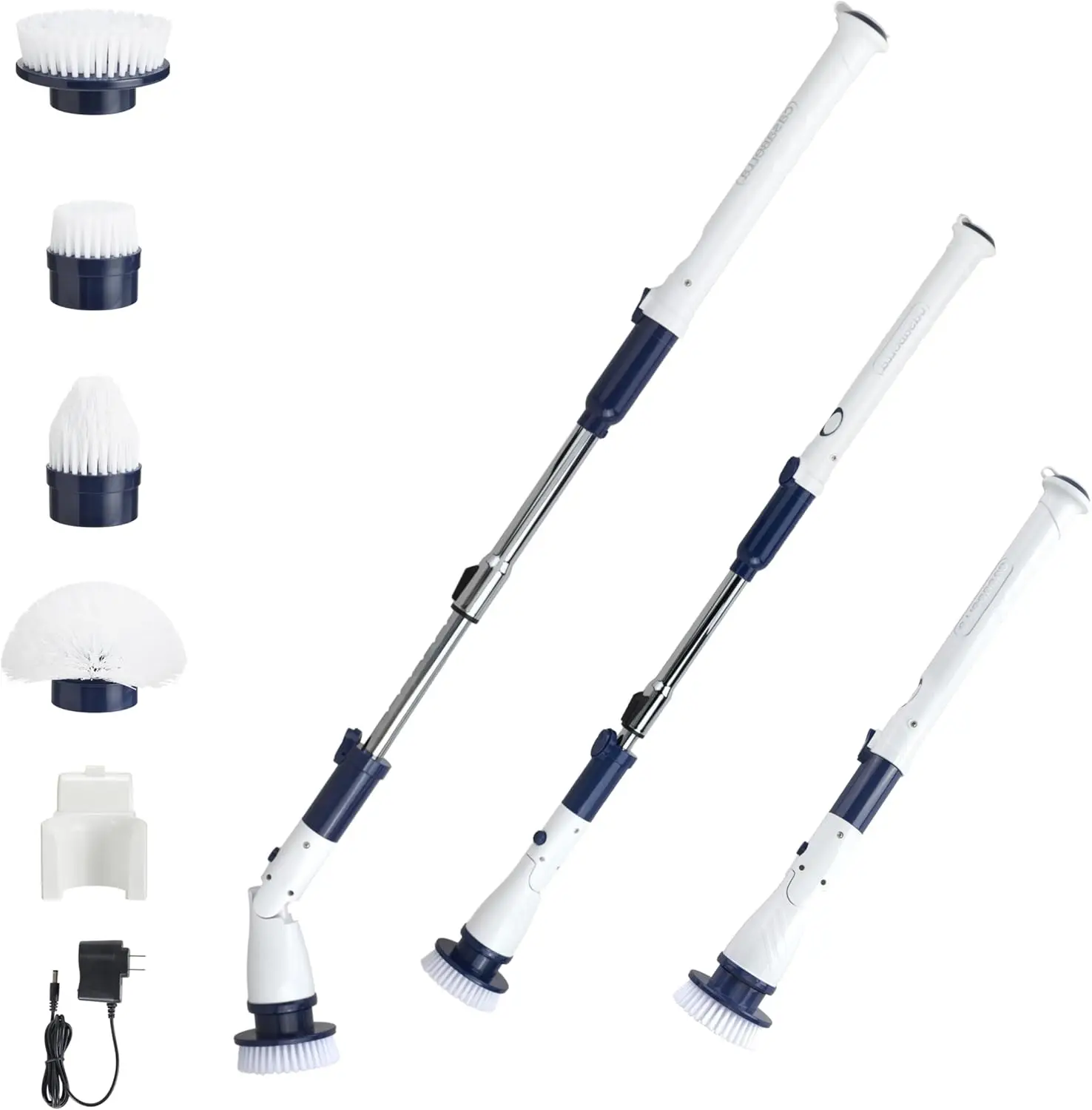 

Cordless Electric Spin Scrubber, Extendable to 47.5 inches with Adjustable Head and 4 Attachments for Deep Cleaning