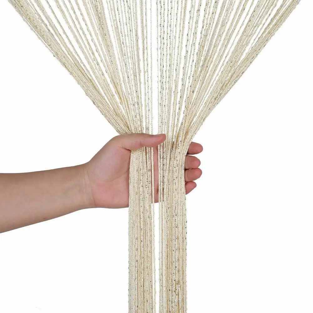 Shining Room Divider Net Window Curtains Tassel Glitter String Curtain Screen Panel Door Fly Screen Hanging Beaded Curtains