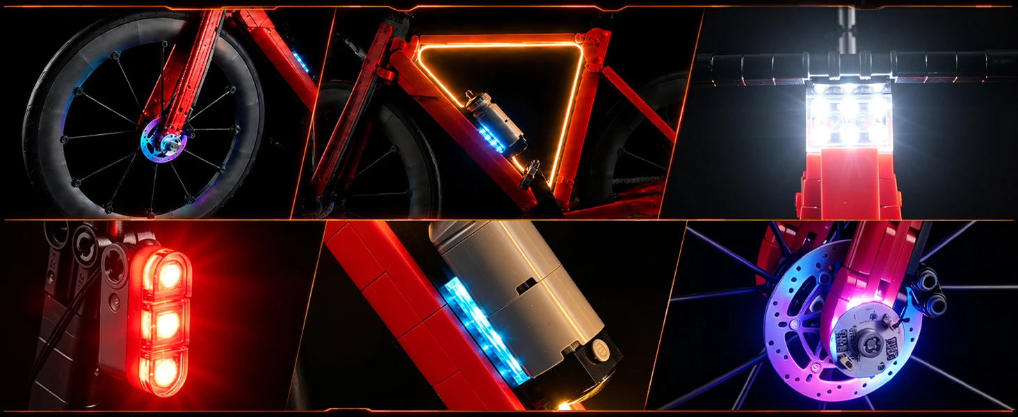 LED-Lichtset passend für Lego Rennrad 11380 Bausteine – Detail 5