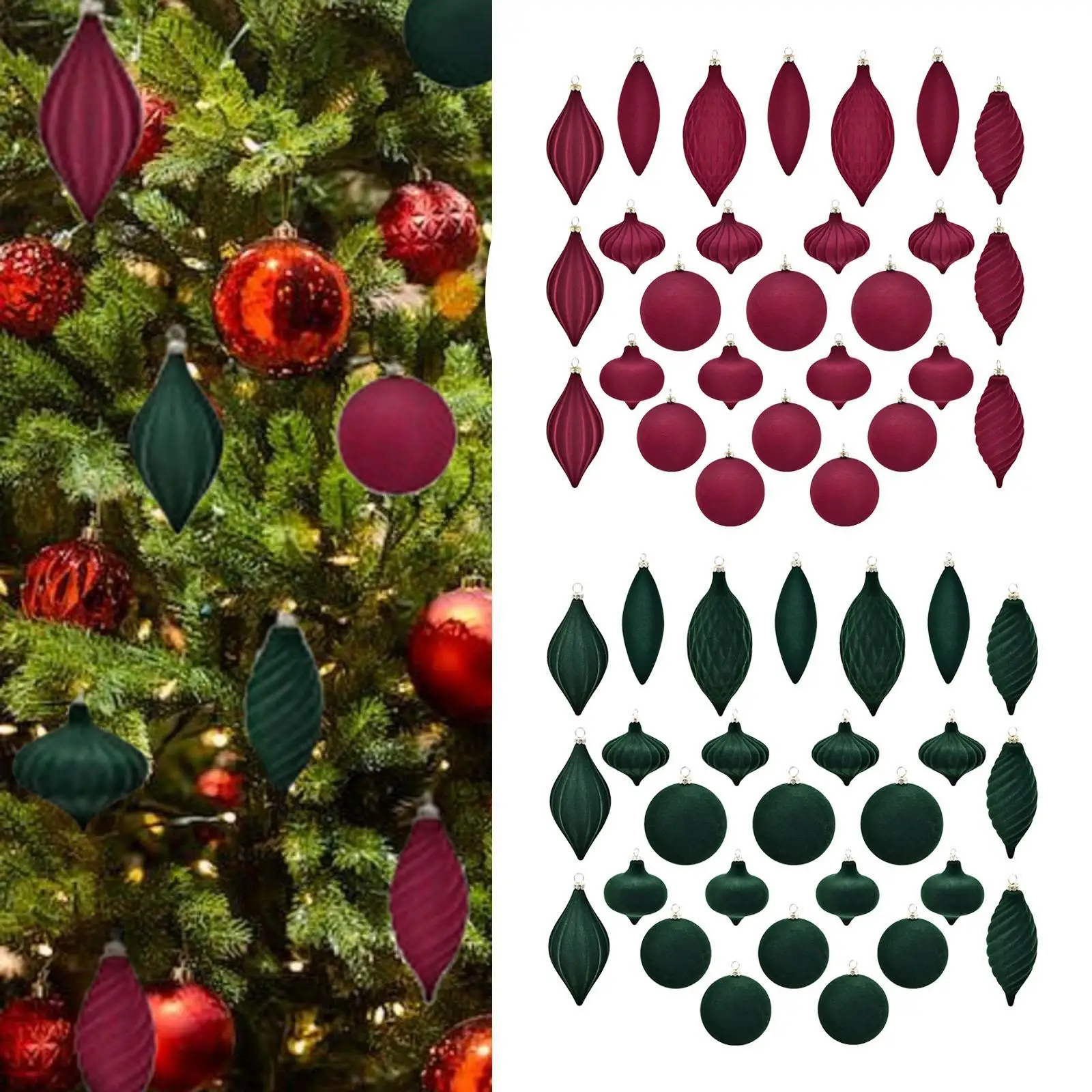 

27Pcs Christmas Balls Christmas Tree Baubles Reusable Favors Multifunctional