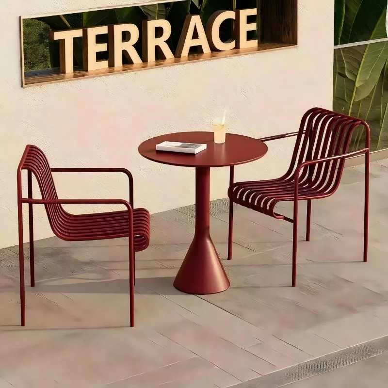 

Уличный стол и стул, двор, сад, стул для отдыха, магазин красного чая с молоком, интернет-кофейня со знаменитостями за железным столом