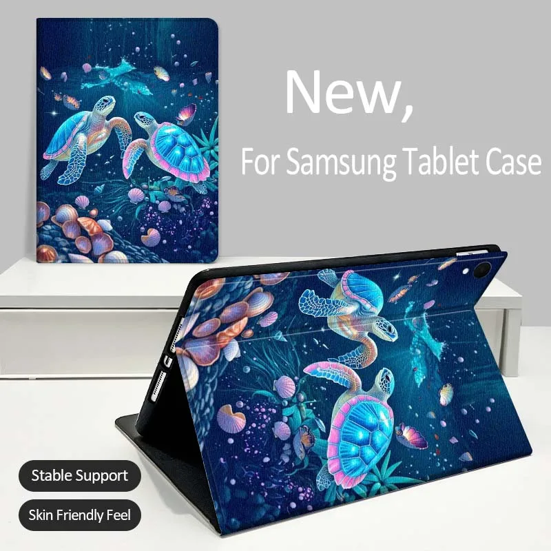 

Cartoon Galaxy Turtle Art For Samsung Galaxy Tab A A7 A8 A9 A11 S6 S11 Lite Plus 10.1 10.4 10.5 Inch 2022 2025 Tablet Case