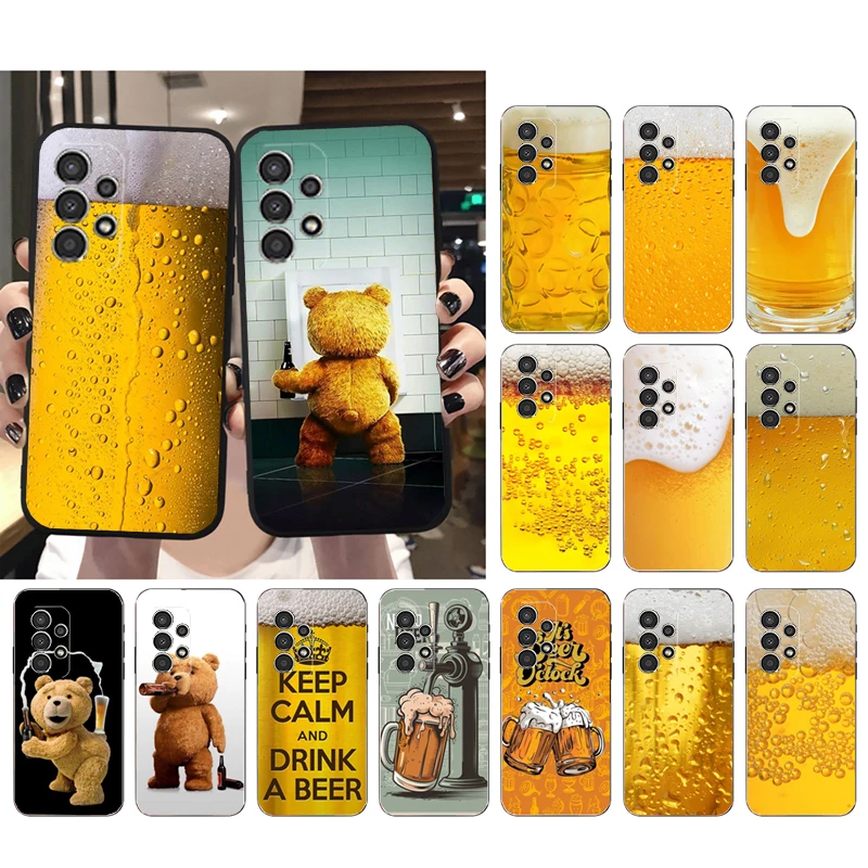

Phone Case For Samsung A17 A55 A16 A56 A35 A15 A53 A54 A33 A34 A25 A05S A52 A52S A07 A26 A06 Beer