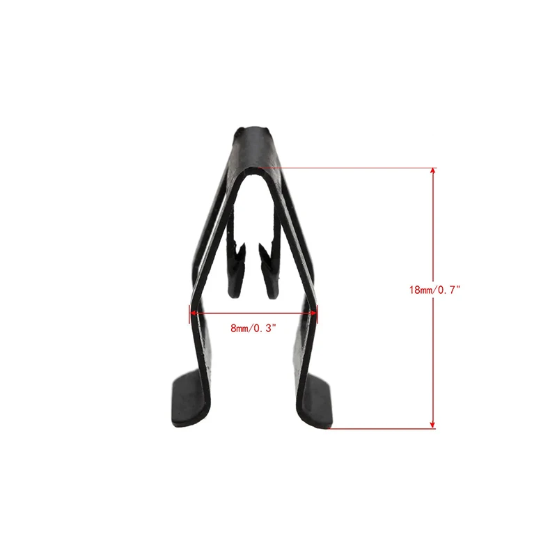20Pcs Car Front Console Dash Dashboard Auto Door Trim Metal Retainer Black Rivets Fastener Clips Fit for Ford Mazda Audi Toyota
