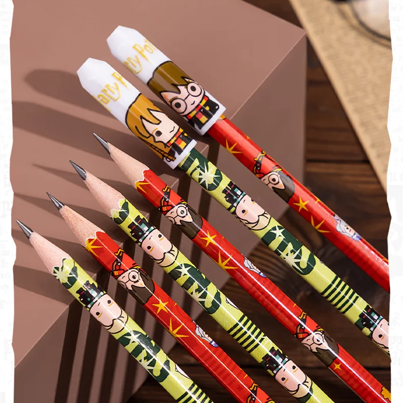 12Pcs/Box Deli 58214 Harry Potter 2B/HB Pencil Supplies School Office Stationery Kawaii Gift Student