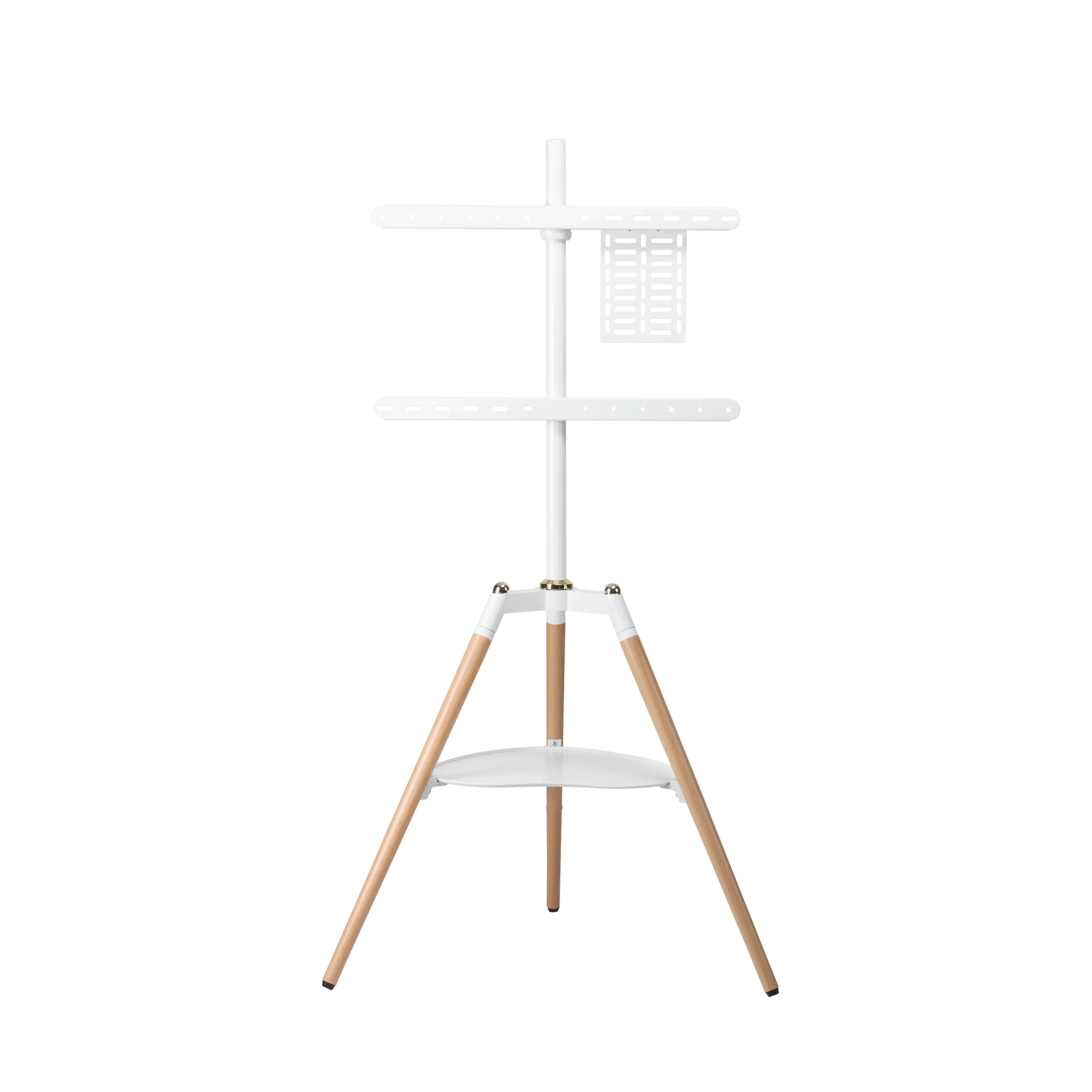 Factory Direct White and Black Studio Stand for Tv Mount Metal Height Adjustable Swivel  Tripod TV Holder Bracket 32 to 65inch