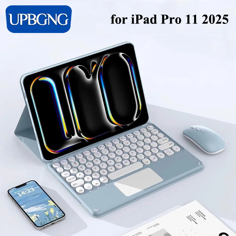 For iPad Pro 11 2025 10th 11th Gen 10.9 inch Case Detachable Wireless Bluetooth Keyboard Stand Folio Cover for iPad Air 11 6 5