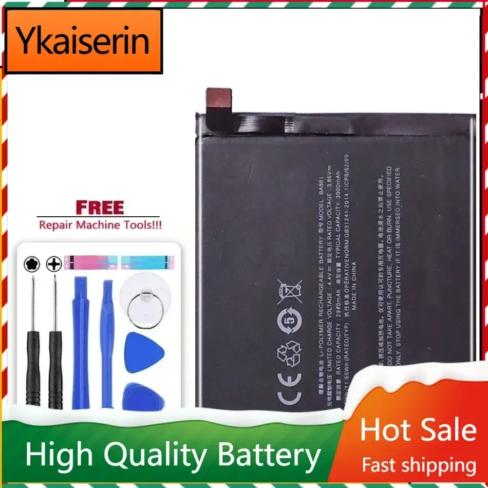 BA881 3000mAh Hihg Quality Replacement Mobile Phone Battery for Meizu 15 , M881M, M881Q Batteries Warranty + Track NO