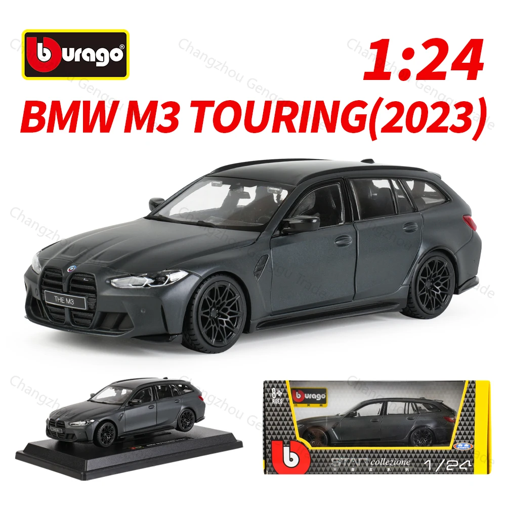 Bburago 1:24 BMW M3 Touring (2023) Vehículos de Metal Fundido a Presión, Modelo Coleccionable de Auto de Juguete
