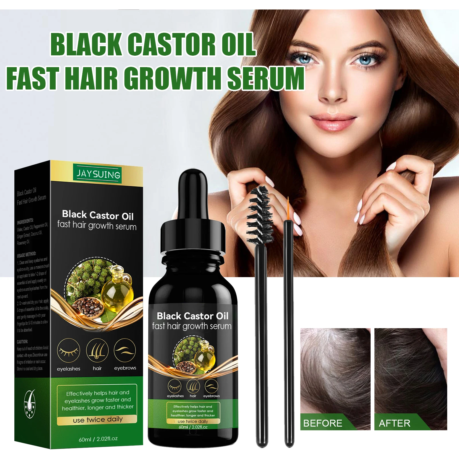 Jaysuing Hair Serum Support Repair Damaged Hair Prevent Hair From Falling Out For  Hair Growth with Natural Herbal Hair Care Oil