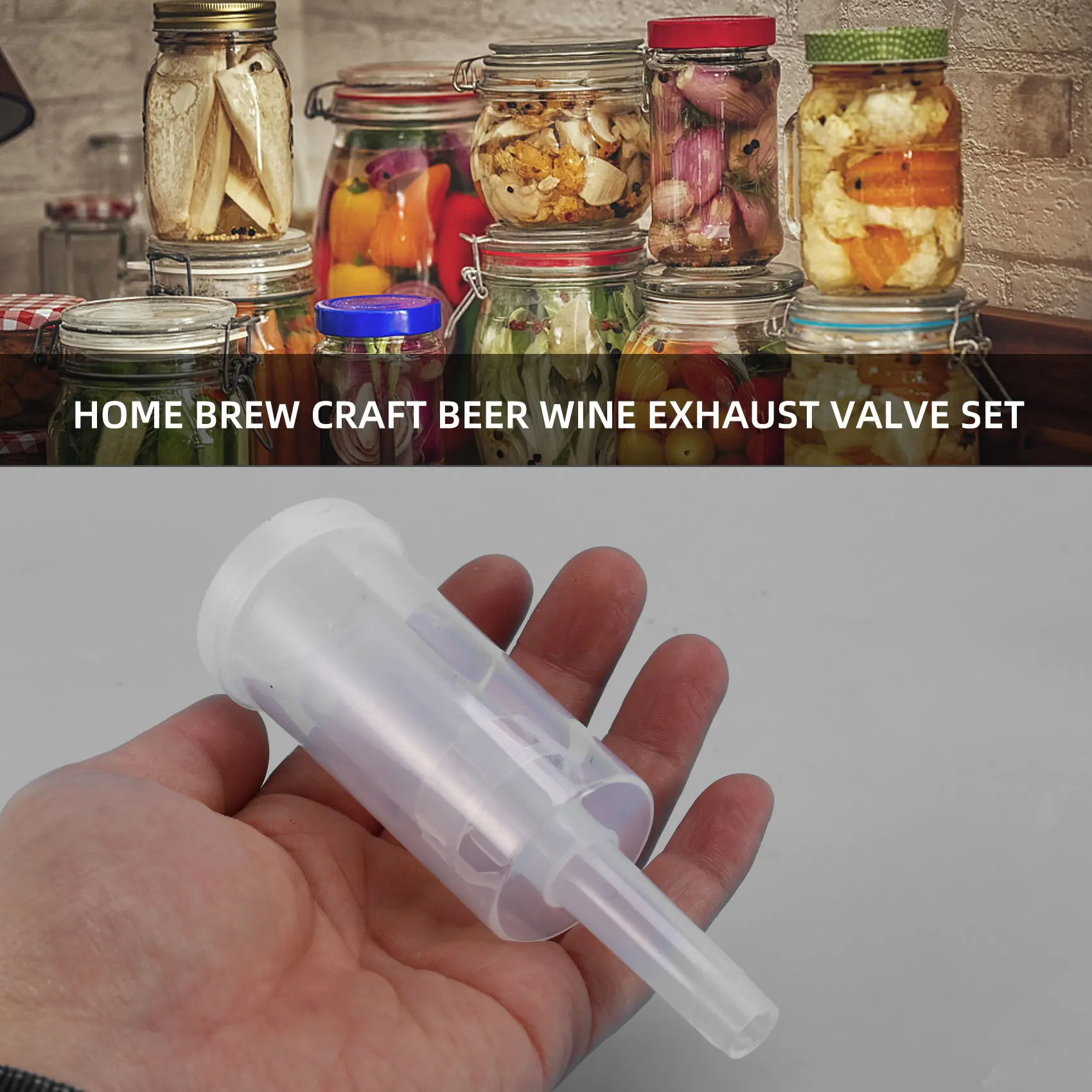 مجموعة غرفة الضغط للتخمير، 20 قطعة من الحلقات السيليكونية و6 قطع غرفة الضغط البلاستيكية للحفاظ على وتخمير وصنع النبيذ والفير
