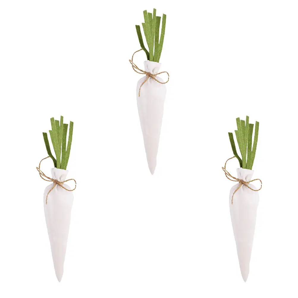 

3Pcs Easter Radish Home Decoration Creative Cartoon Carrot Ornament Lovely Cloth Adornment Festival Party Photo Props