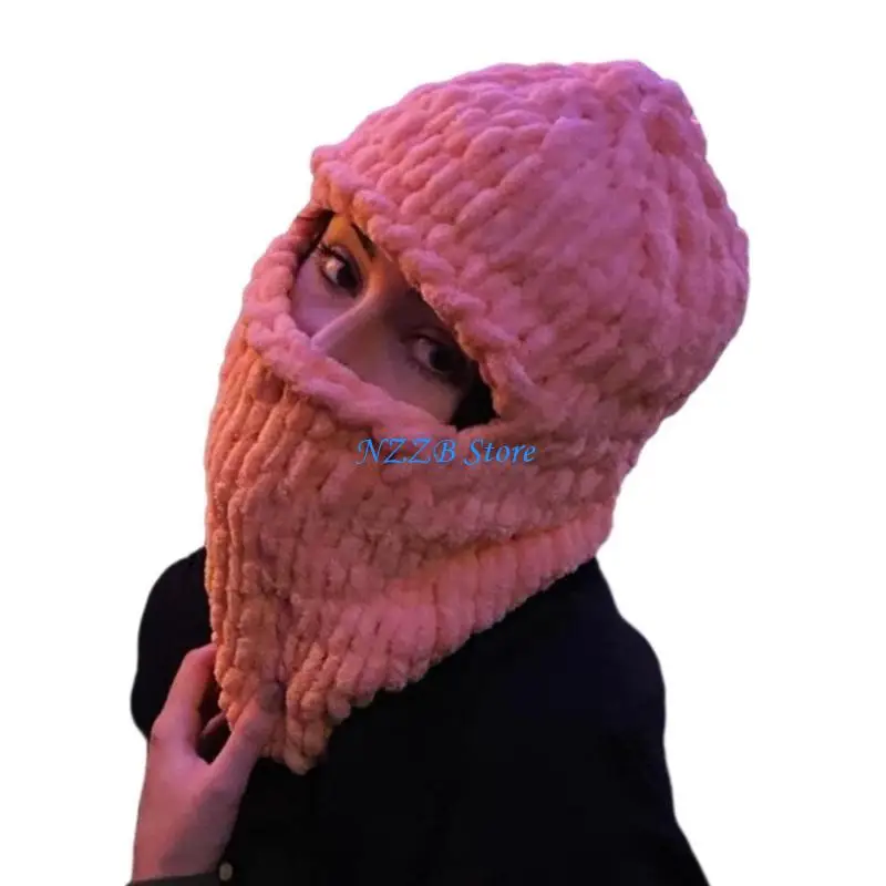

T21F Funny Mask Hat Outdoor Activity Plush Balaclava Cap Women Girl Head Accessories