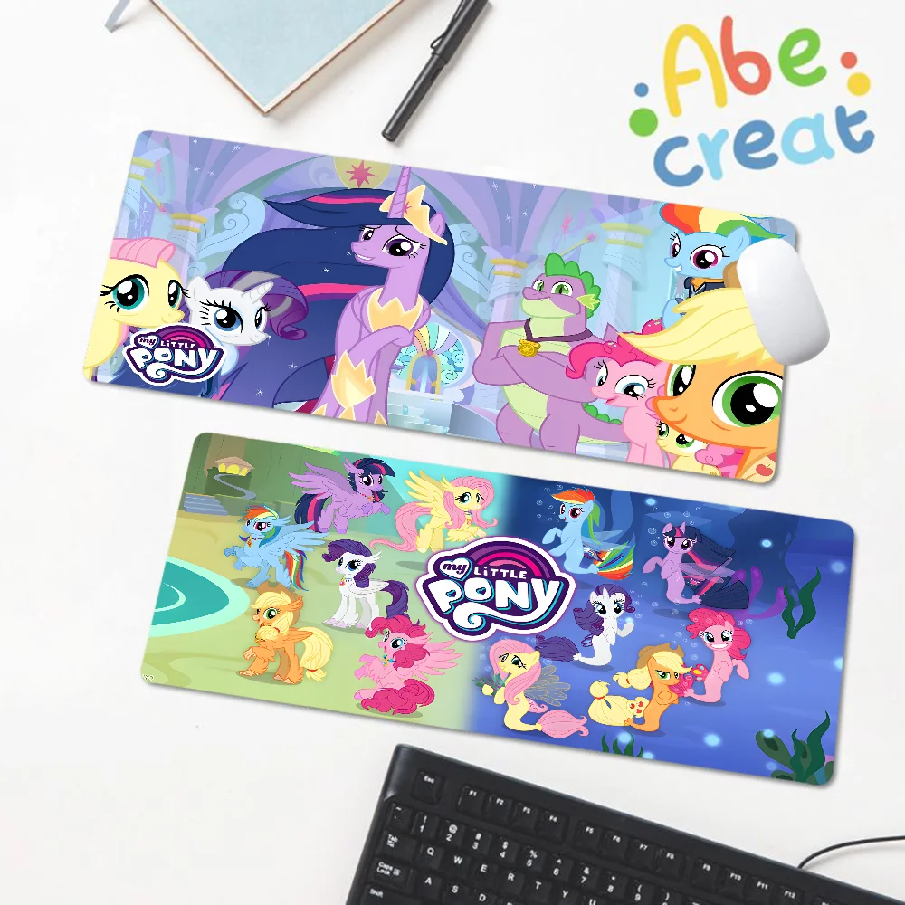 

M-My Cartoon P-Pony L-Little Mousepad Custom Skin Desktop Desk Mat Kawaii Gaming Accessories Students Writing Pad for PC