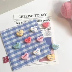 5/10pcs English letter heart-shaped refrigerator magnets suitable for refrigerator, office, home, whiteboard decoration