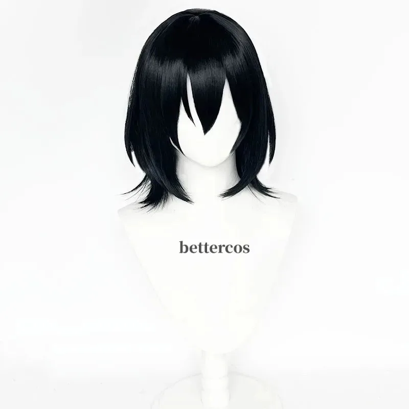 111 www أنيمي فيودور دوستويفسكي قصير أسود مقاوم للحرارة الاصطناعية الشعر تأثيري الباروكات + غطاء شعر مستعار #1