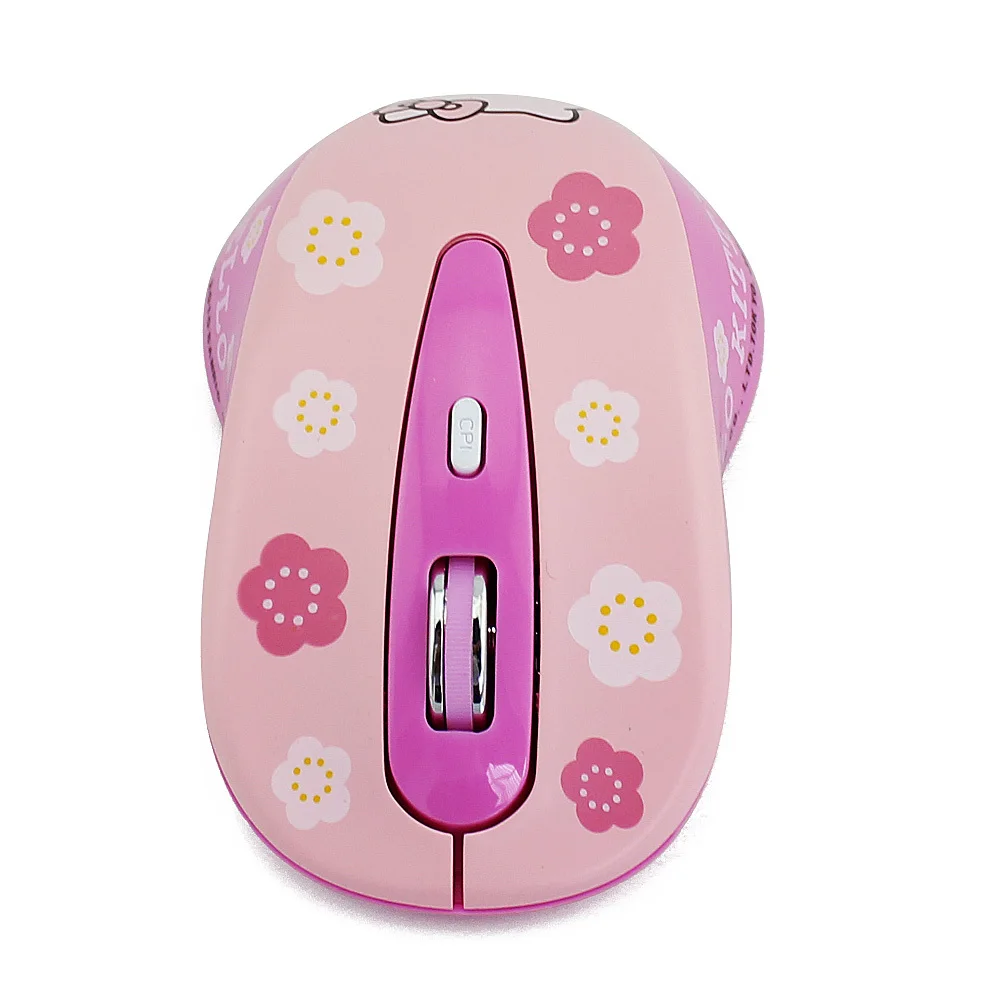 Mute KT Cat Wireless Mouse Girl Gifts Cute Pink Mouse Extra Long Battery Office Gaming