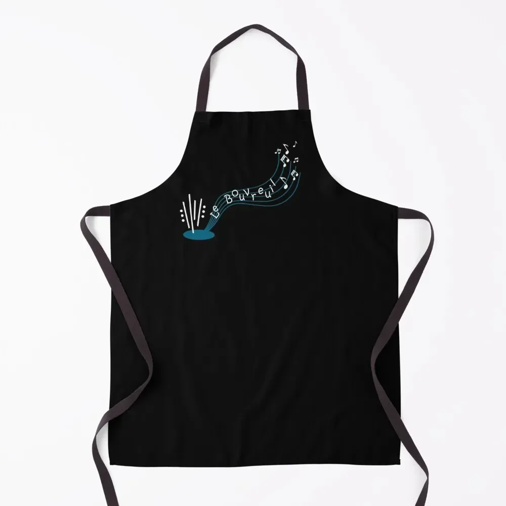 

Bouvreuil white text Apron For Man Cooking Manicurists Apron