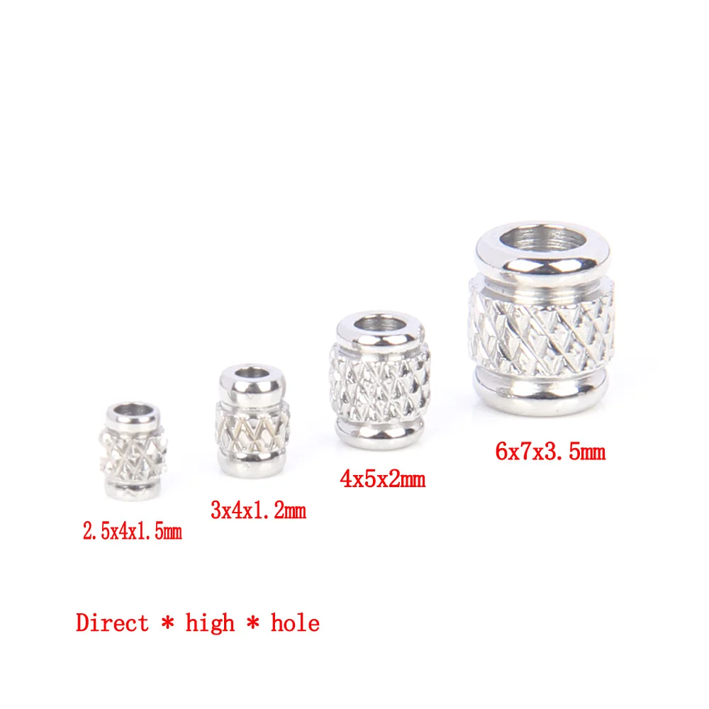 30 stücke Edelstahl lose Perle 3x4mm kleine exquisite Textur Spacer Perlen für DIY Armband Halskette Schmuck Herstellung Lieferungen – Detail 2