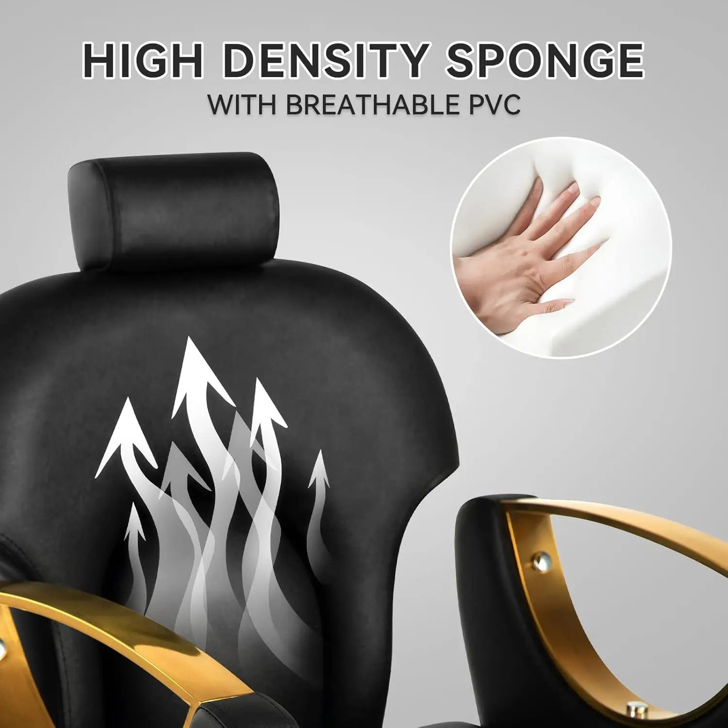 for Hair Stylist,Height Adjustable Hair Chair with Professional Hydraulic ,Multi-Function Shampoo Tattoo B