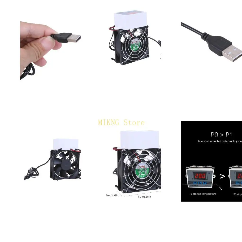 

Temperature Controlled USB Fan Coolers PC Routers Fan Small Cooling Fan 80mm best sale