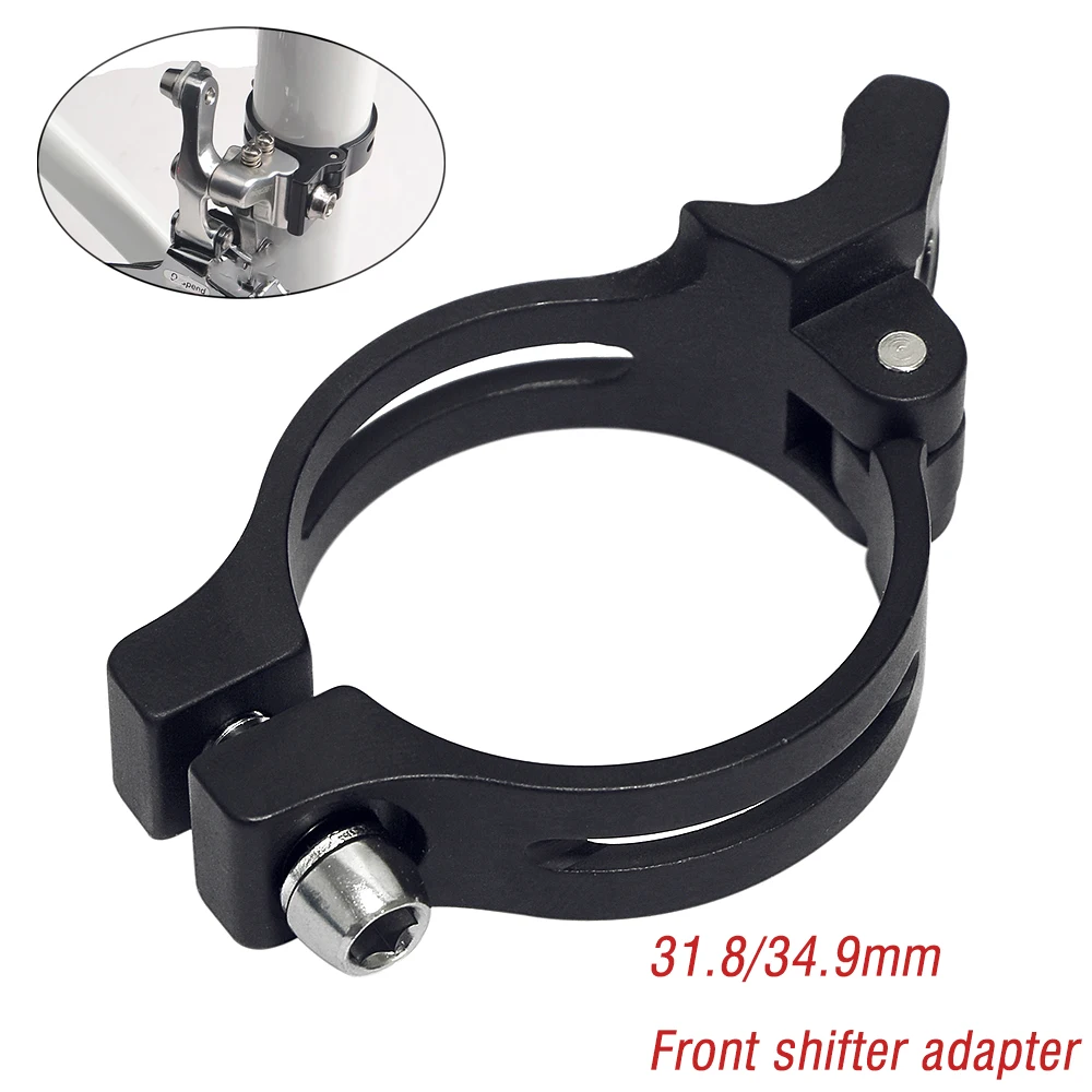 AliExpress NONE MEIJUN Bicycle Front Derailleur Clamp Adapter 34.9mm 31.8mm Durable Aluminum Alloy Folding Road Bike Derailleur Braze-on Convert