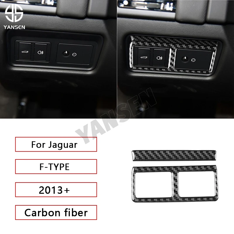

Car Front Lamp Headlight Switch Control Panel Car Fiber Cover Sticker For Jaguar F-Type 2013—2024 Car Accessories