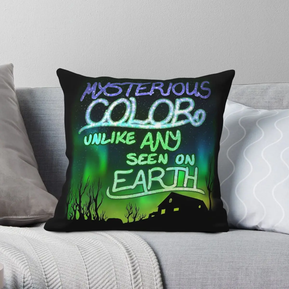 Mysterious Color On Earth Square Pillowcase Polyester Linen Velvet Creative Zip Decor Car Cushion Cover Wholesale 45x45