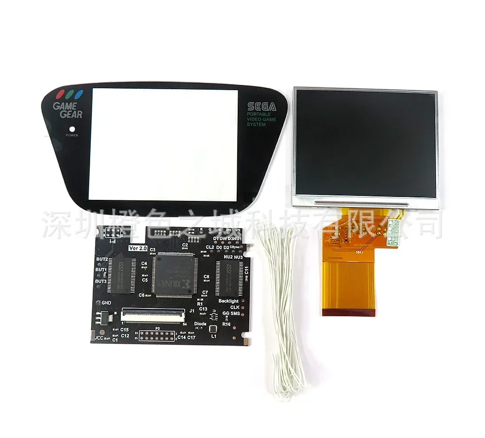 Versione 2024 per Sega Game Gear HighLit Display completo supporto per schermo LCD VGA Out Mod Kit da 3,2 pollici a 3.5 pollici