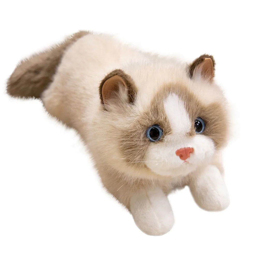 Birthday Gifts Ragdoll Cat Simulation Cat Fluffy Voiced Simulated Kitten Model Cute Cartoon Cat Gifts