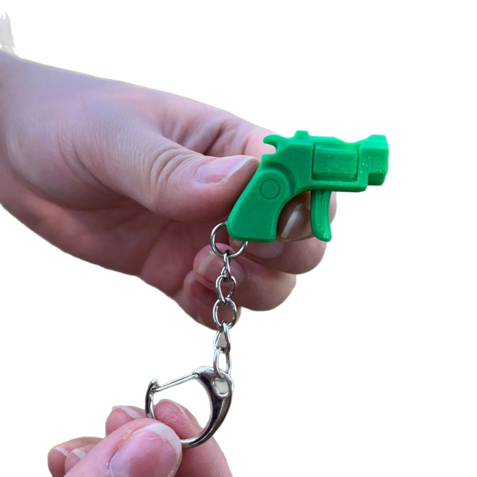 4 سنتيمتر/1.57in مسدس المفاتيح ثلاثية الأبعاد مطبوعة جيب مسدس قلادة المفاتيح يمكن إطلاق مكتب صغير الضغط لعبة لصبي هدية