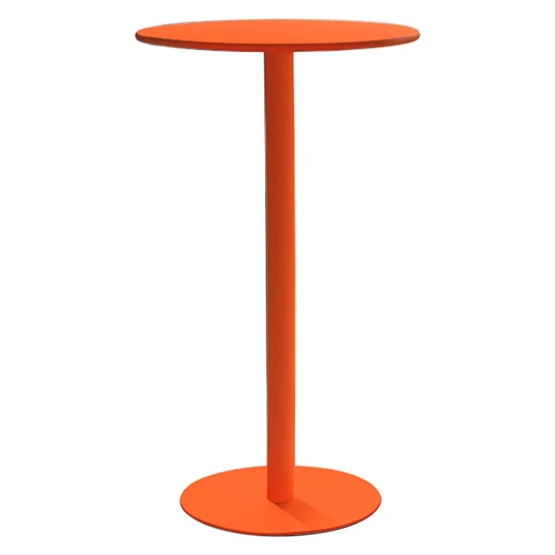 Modern Simple Round High Bar Table, Milk Tea Shop Metal Leisure High Table