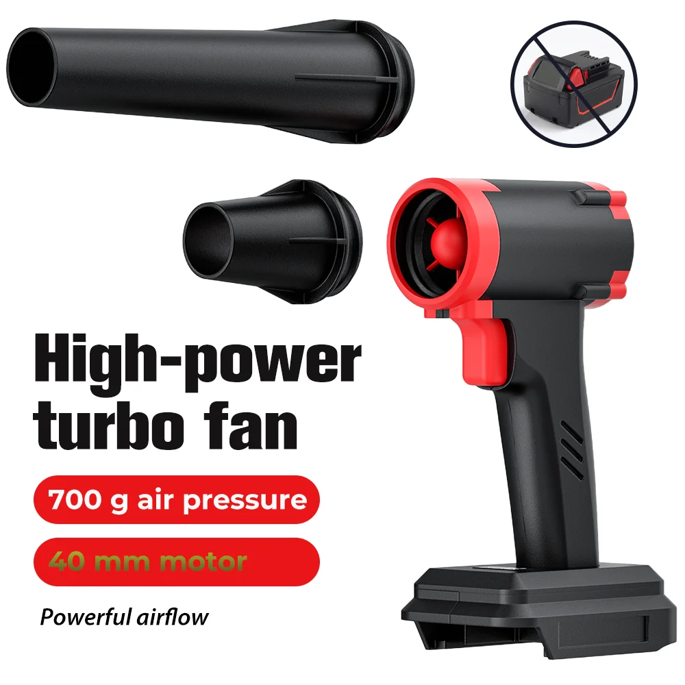 

High-Power Brushless Electric Turbo Blower Handheld Leaf Blowing Snow Tool For Makita/DeWalt/Milwaukee 18V-21V Lithium Battery