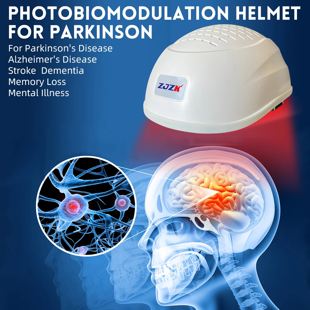 

ZJZK Gift For Alzheimer Patient Photobiomodulation For Brain Health Neuro Helmet Infrared 810nm Neural Therapy Anxiety Disorder