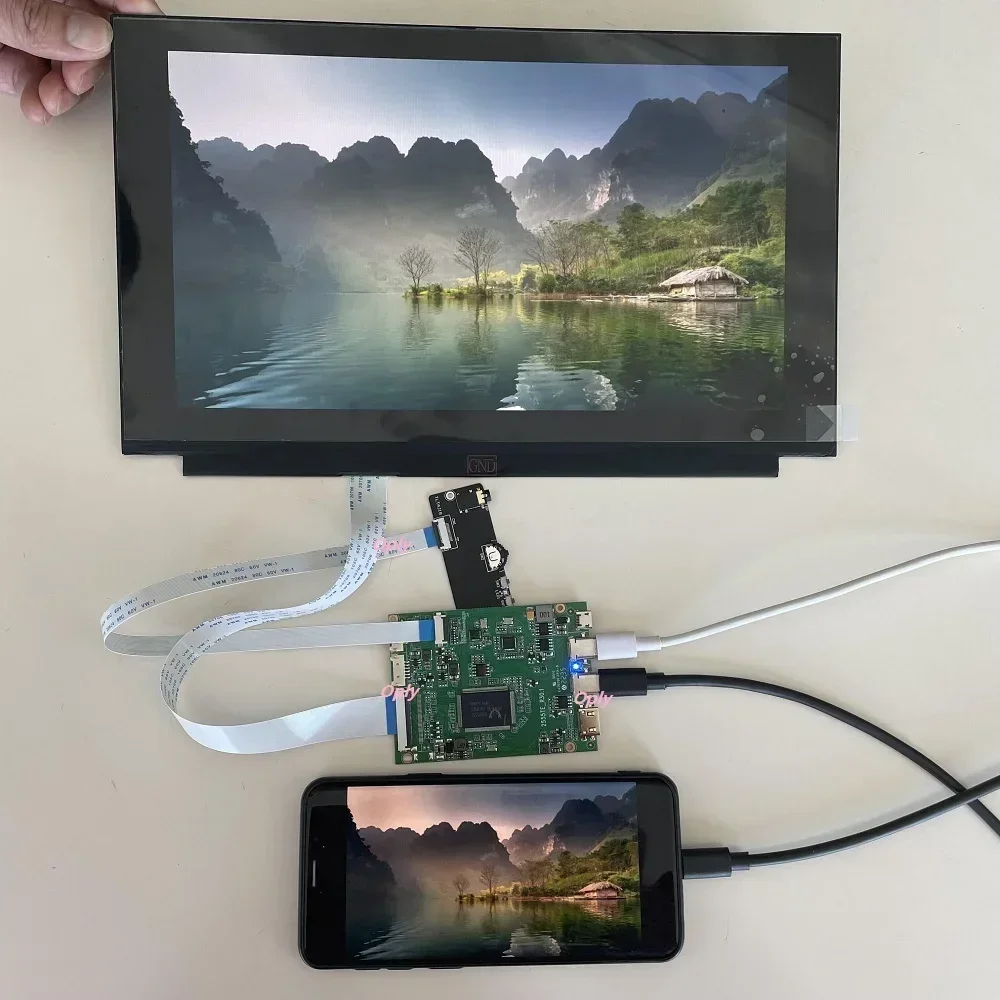 لوحة تحكم EDP 2 TYPE C Mini-HDMI لـ LP133WF4-SPB1 LP133WF4-SPA1 LP133WF4 13.3 "1920 × 1080 طقم شاشة لوحة LED
