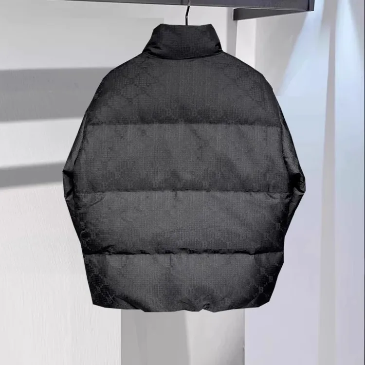 Original Design ort Puffer Jaet Men's Stand Collar Bla Thiened Casual Du down Coat Youth Faion Polyester Nylon Co...