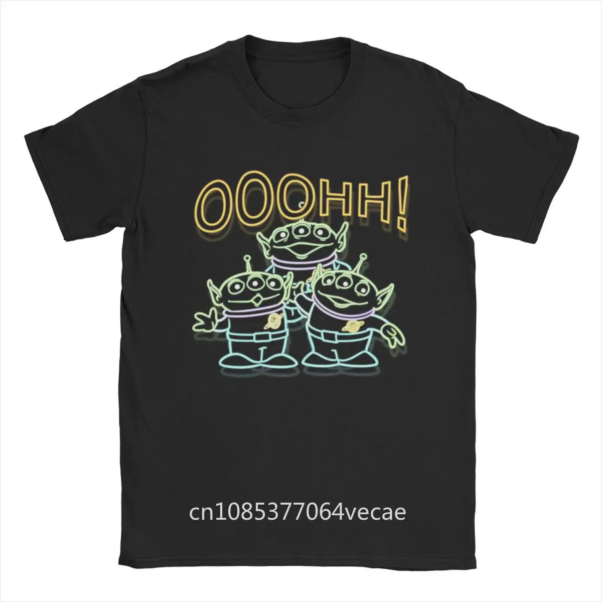 OOOHH Aliens Pixar Toy Story T-Shirt Men Vintage Pure Cotton Tee Shirt Round Neck Short Sleeve T Shirts Gift Idea Tops