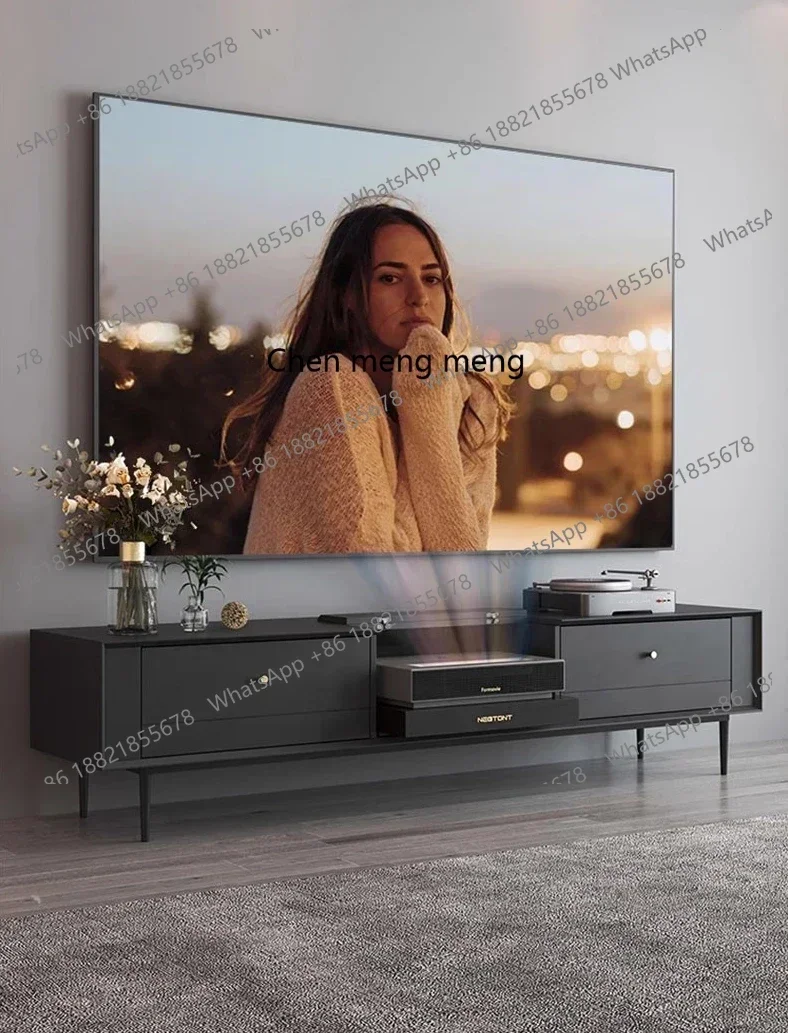 

D182Light Luxury Modern TV Cabinet Electric Telescopic Hidden Telescopic Platform Floor Standing TV Cabinet