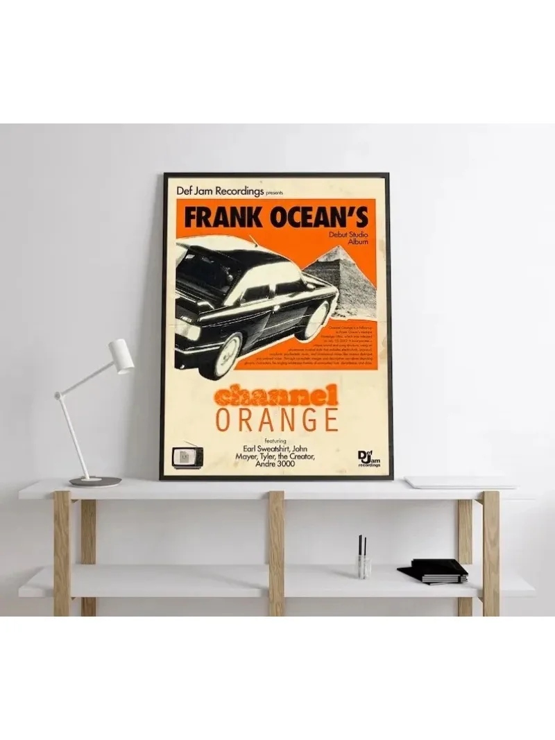 Singer Franke-Ocean Blonde Music Hip Hop Rapper Retro Newspaper Poster Wall Art Pictures Canvas Painting Home Room Decor