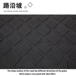 حصيرة خطوة بلاستيكية محمولة PVC للسيارة ، حصيرة مثلث ، مطاط الفرامل ، وسادة منحدر منحدر ، سيارة طريق ، 50 * 22 * 4 سم أفضل 10 مبيعات منحدر للسيارات البلاستيكية - رقم 8