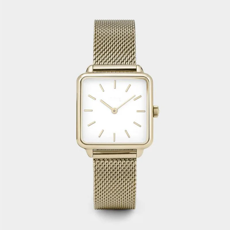 Couple Unisex Watch for Men Women Quartz Watches Ladies Simple Minimalist Reloj Male Clock Unusual Square Dial Shaped Wristwatch