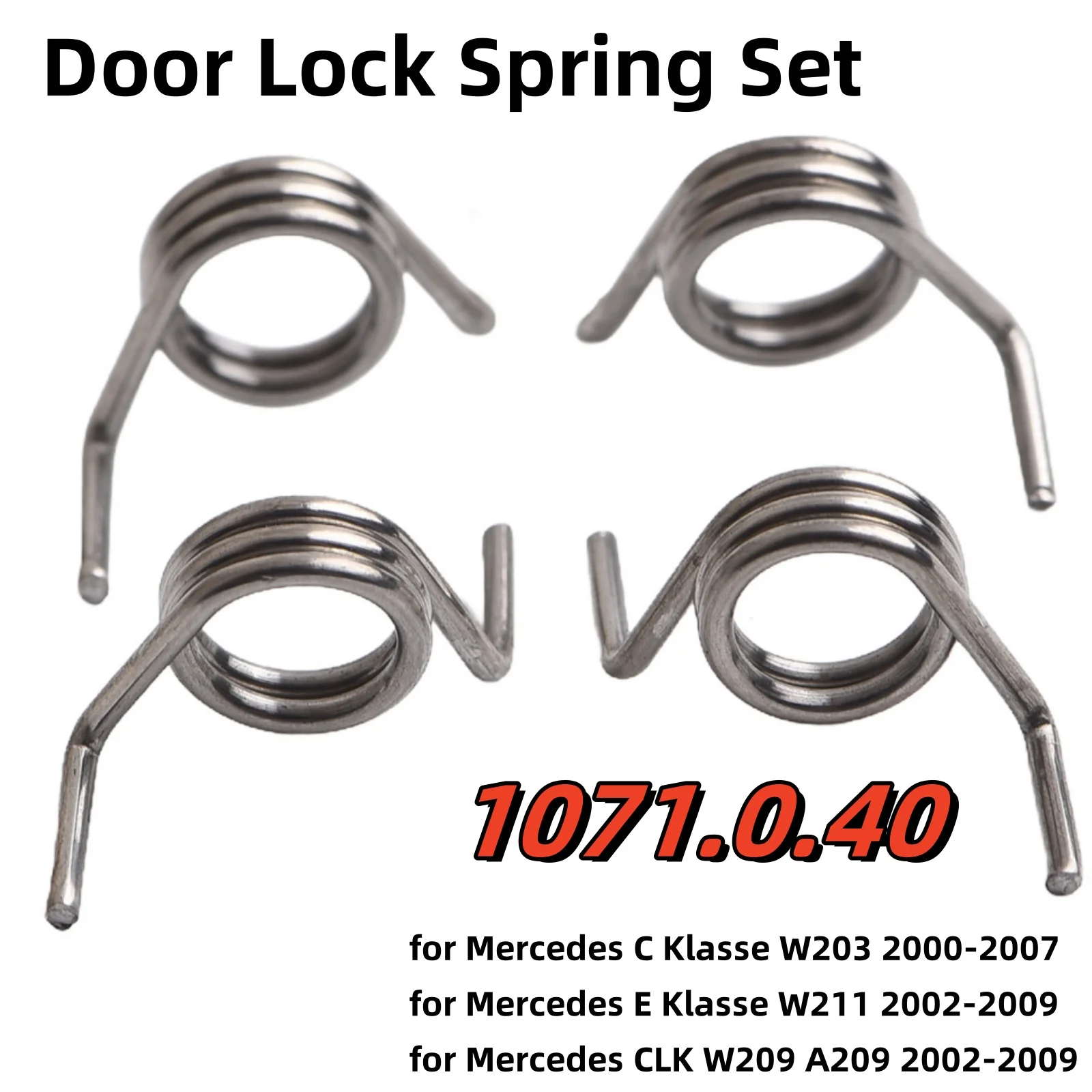 4pcs Car Door Lock Spring Set For Mercedes C Klasse W203 2000-07 E Klasse W211 2002-09 CLK W209 A209 2002-09 Repair Spring